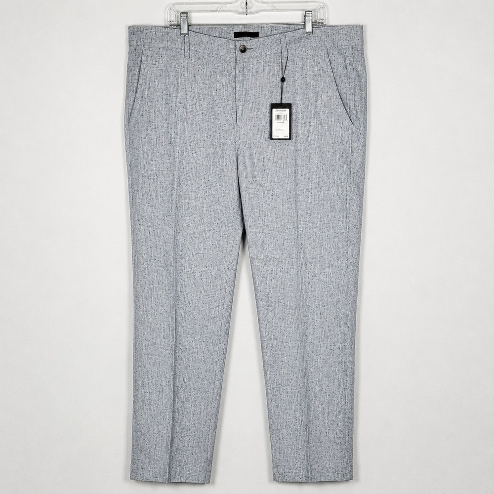 John Varvatos Pants Men's 38 NWT 100% Linen Dusted Blue P293Z2-ECMA $498 Preppy - Picture 2 of 15